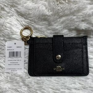New Coach Card Holder with Coin Pouch